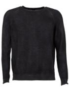 Avant Toi Raglan Sleeve Jumper, Men's, Size: Small, Black, Silk/cashmere