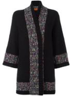 Missoni Flared Sleeves Open Cardigan, Women's, Size: Medium, Black, Alpaca/mohair/silk/spandex/elastane