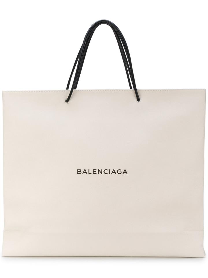 Balenciaga North-south Shopper L - White