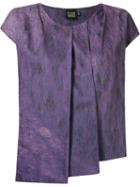 Fernanda Yamamoto Abstract Print Pleated Blouse, Women's, Size: 37, Pink/purple, Cotton