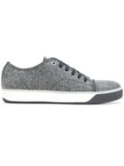 Lanvin Felt Top Cap Sneakers - Grey