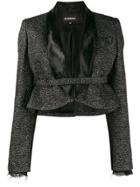 Ann Demeulemeester Glitter Embellished Cropped Jacket - Black