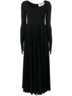 A.w.a.k.e. Mode Gloved Pleated Dress - Black