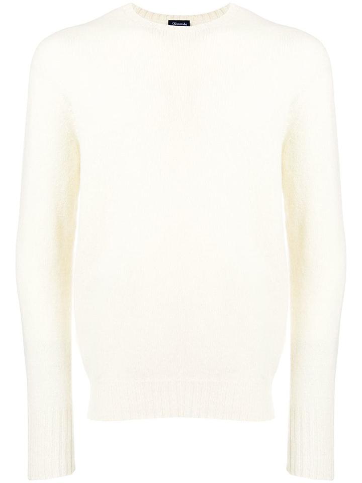 Drumohr Long-sleeve Fitted Sweater - White