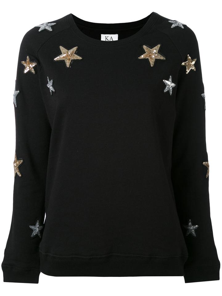 Zoe Karssen - Star Patch Sweatshirt - Women - Cotton - L, Black, Cotton