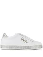 Philipp Plein Lo-top Crystal Sneakers - White