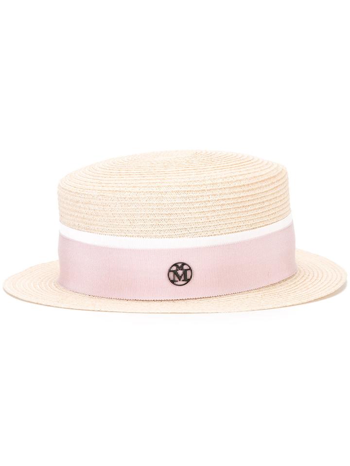 Maison Michel Auguste Hat, Women's, Size: Medium, Nude/neutrals, Straw