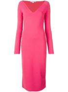 Stella Mccartney V-neck Fitted Dress - Pink