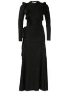 Lilly Sarti - Vestido Shine Rufle - Women - Acrylic/polyester/spandex/elastane - 42, Acrylic/polyester/spandex/elastane