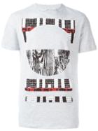 Mcq Alexander Mcqueen Tribal Print T-shirt, Men's, Size: Large, Grey, Cotton