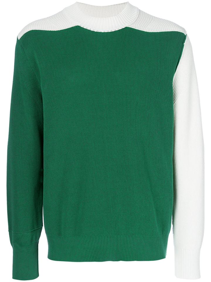 Sacai Block Colour Jumper - Green