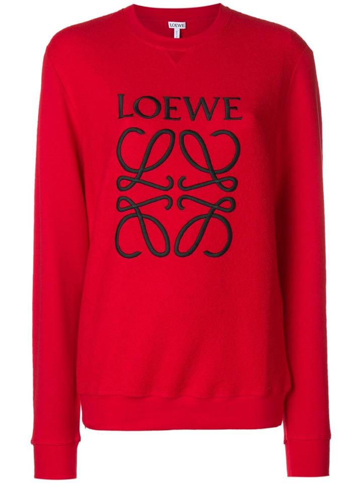 Loewe Print Jersey Sweater - Red