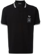 Fred Perry X Art Comes First Printed Twin Polo Shirt, Men's, Size: 40, Black, Cotton