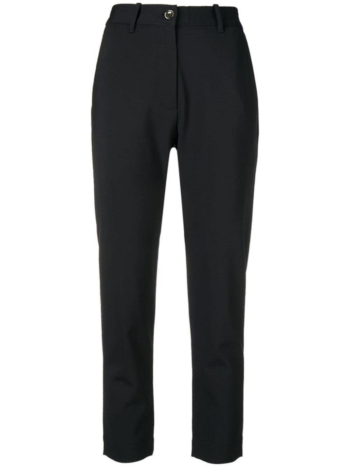 Nine In The Morning Cropped Tapered Trousers - Blue
