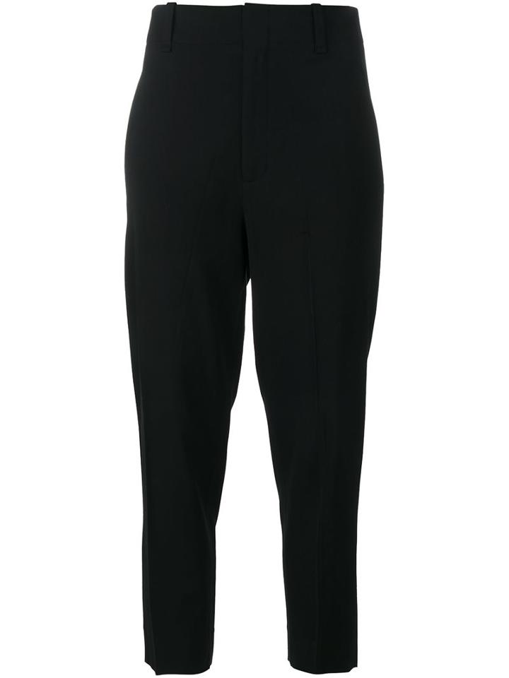 Vince Cropped Trousers, Women's, Size: 2, Black, Spandex/elastane/viscose