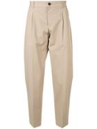 Tomorrowland Cropped Tapered Trousers - Brown