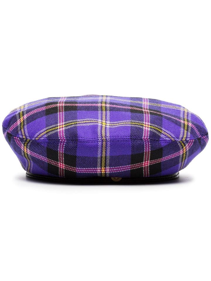 Versace Vers Check Hat Prpl - Black