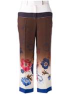 Salvatore Ferragamo Printed Trousers, Women's, Size: 38, Silk