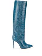 Paris Texas Croc -effect Boots - Blue