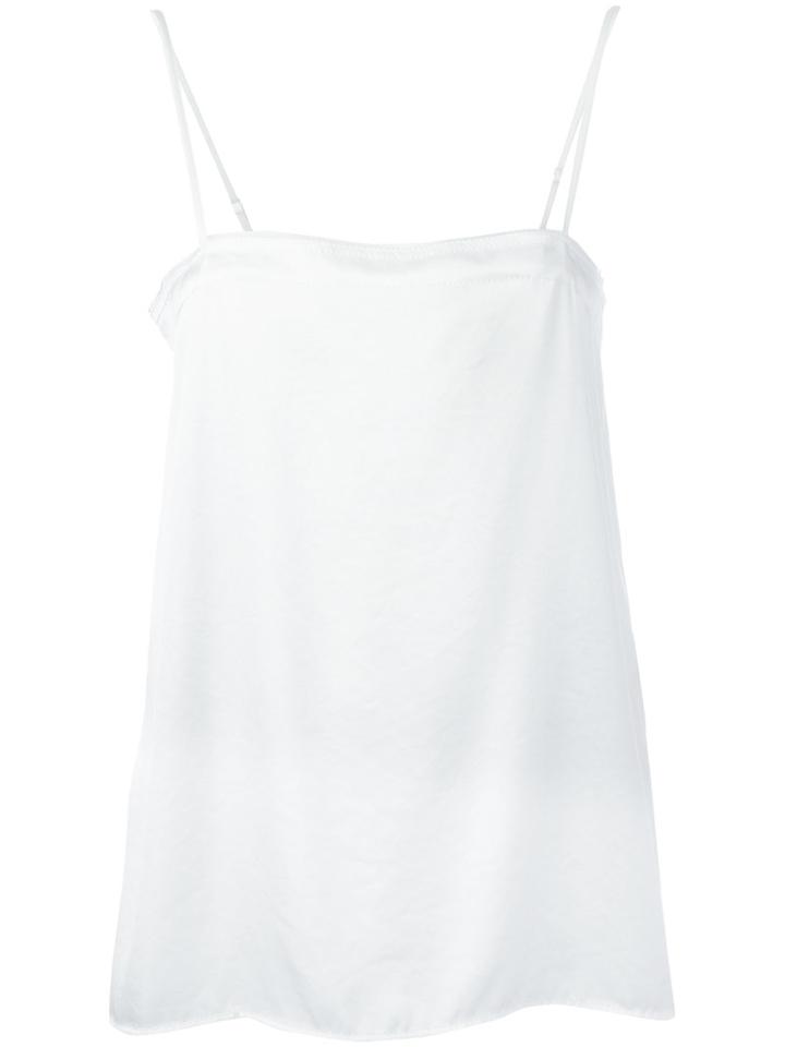 Dkny - Sleeveless Slip Top - Women - Polyester/triacetate/viscose - S, Women's, White, Polyester/triacetate/viscose