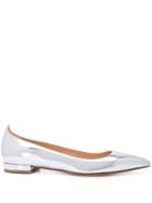 Francesco Russo Pointed Ballerina Flats - Silver