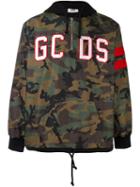 Gcds Embroidered Logo Camouflage Hoodie