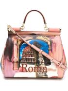 Dolce & Gabbana Large Sicily Tote, Women's, Pink/purple, Leather