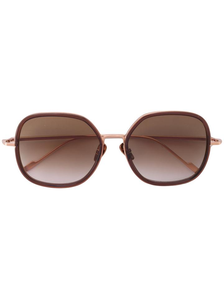 Courrèges - Windsor Oversized Sunglasses - Women - Acetate/metal - One Size, Brown, Acetate/metal