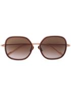 Courrèges - Windsor Oversized Sunglasses - Women - Acetate/metal - One Size, Brown, Acetate/metal