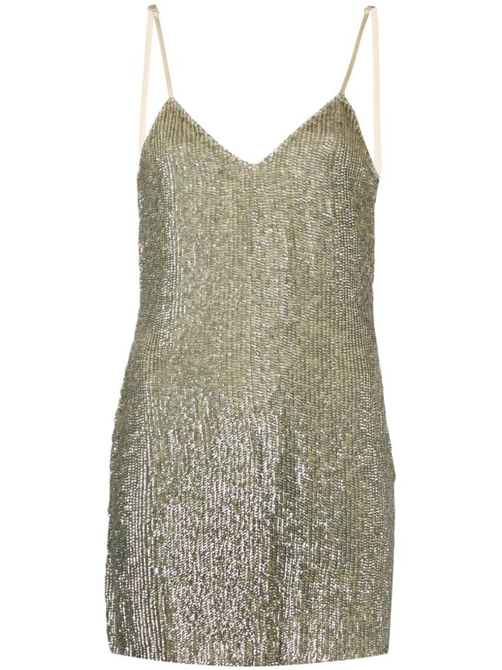 Retrofete Embellished Fitted Mini Dress - Neutrals