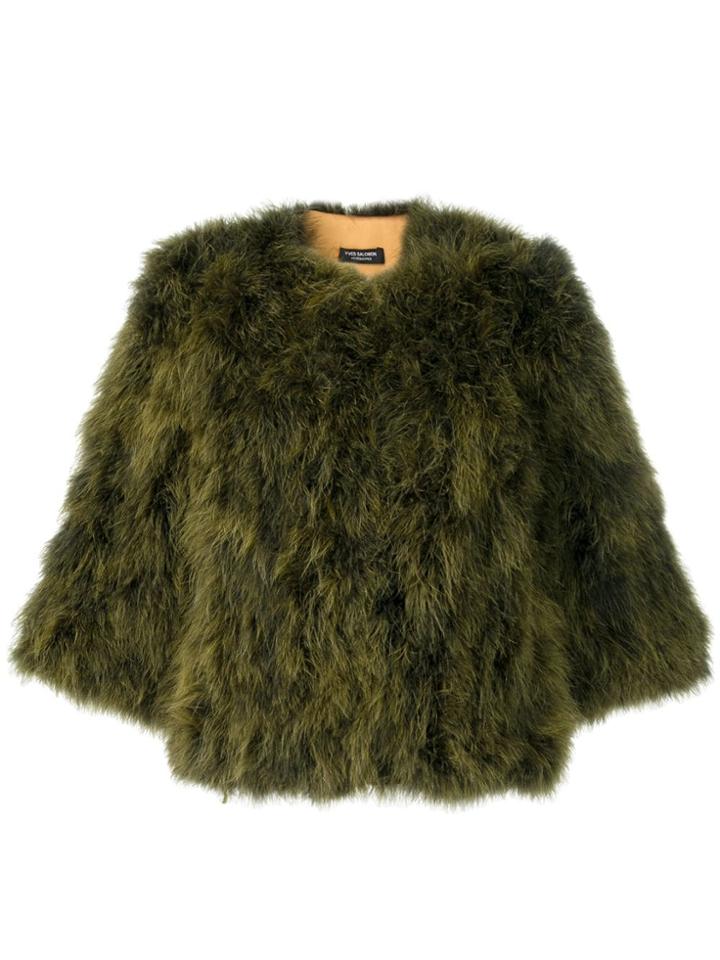 Yves Salomon Accessories Textured Jacket - Green