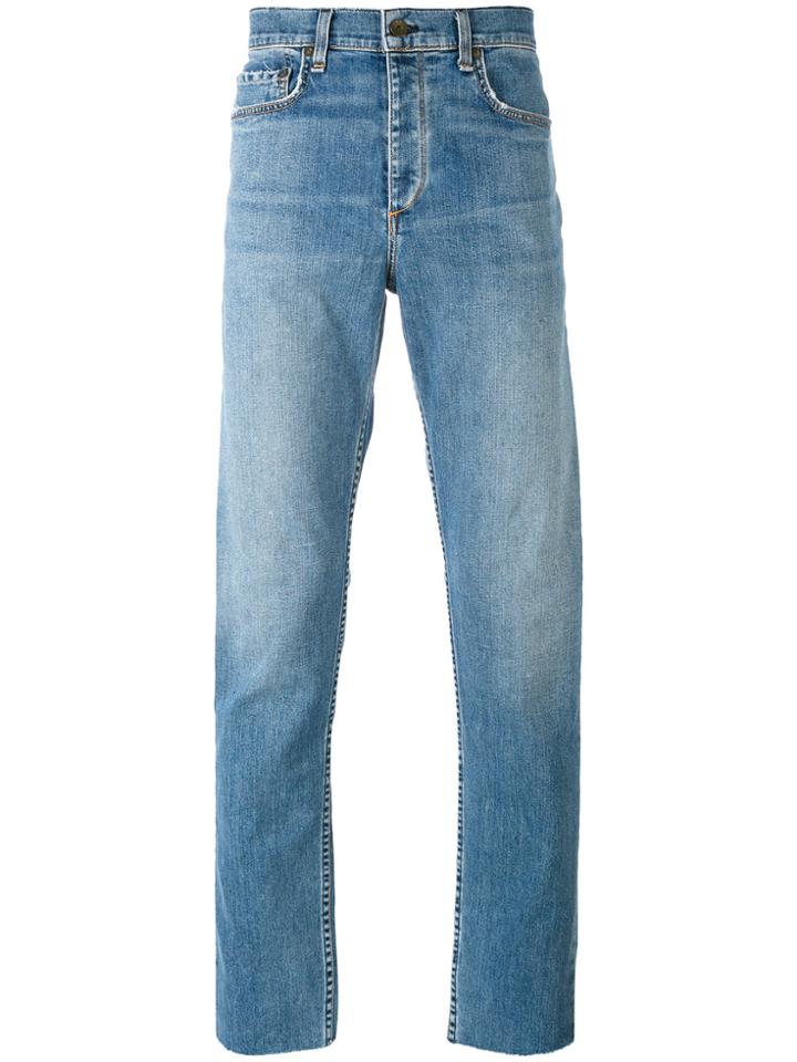 Rag & Bone Stonewashed Regular Fit Jeans - Blue