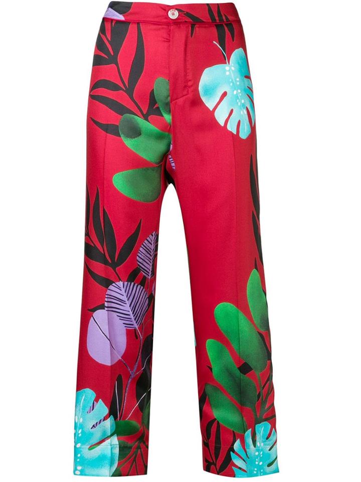 F.r.s For Restless Sleepers Flower Print Trousers - Red