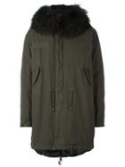 Mr & Mrs Italy Raccoon Fur Collar Parka, Men's, Size: Medium, Green, Cotton/lamb Skin/rabbit Fur/racoon Fur