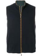 N.peal Reversible Zipped Gilet - Blue