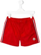 Moncler Kids Side Stripe Swim Shorts, Boy's, Size: 8 Yrs, Red