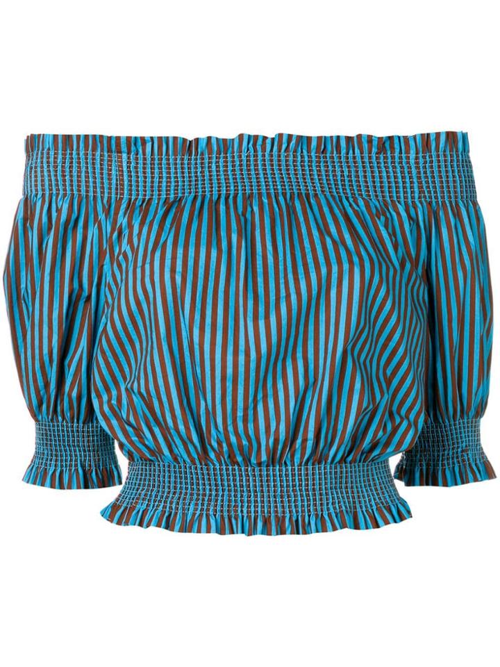 P.a.r.o.s.h. Off-the-shoulder Blouse - Blue