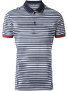 Fay Striped Polo Shirt, Men's, Size: L, White, Cotton