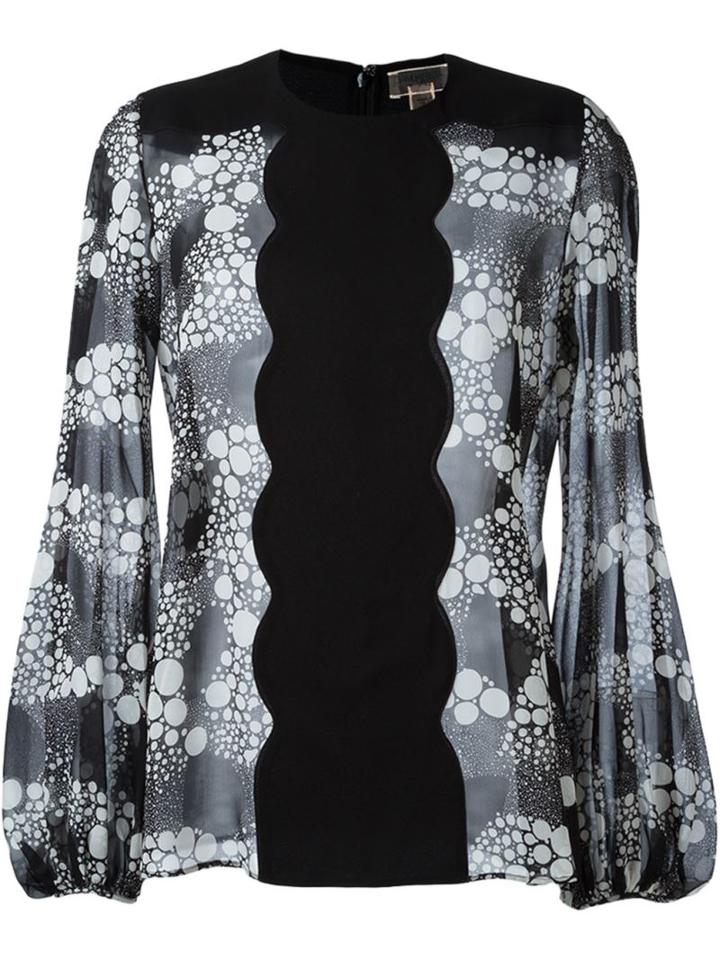 Giambattista Valli Printed Blouse, Women's, Size: 42, Black, Silk