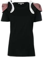 Edeline Lee Embroidered Short-sleeve Top - Black