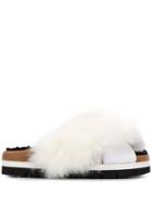 Msgm Criss-cross Sliders - White