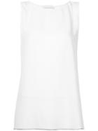 Fabiana Filippi - Metallic Detail Tank - Women - Silk/acetate - 44, White, Silk/acetate