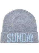 Alberta Ferretti - Week Beanie - Women - Cashmere/virgin Wool - One Size, Grey, Cashmere/virgin Wool