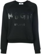 Msgm - Logo Sweatshirt - Women - Cotton - Xs, Black, Cotton