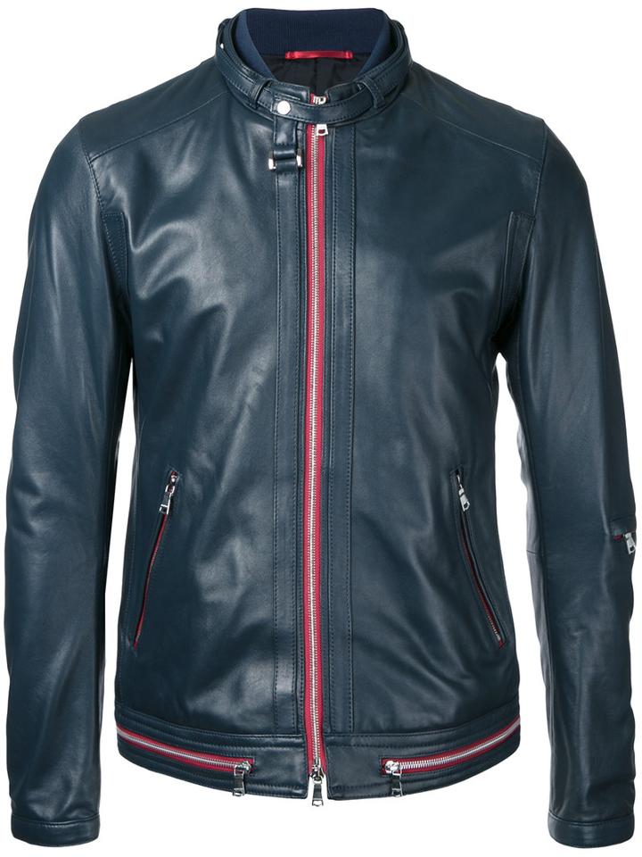 Loveless - Zip Up Jacket - Men - Lamb Skin - 1, Blue, Lamb Skin