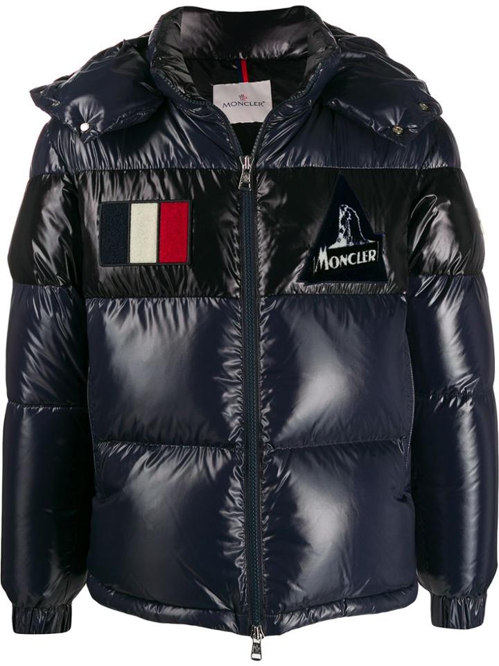 Moncler Gary Short Quilted Puffer Jacket - Blue