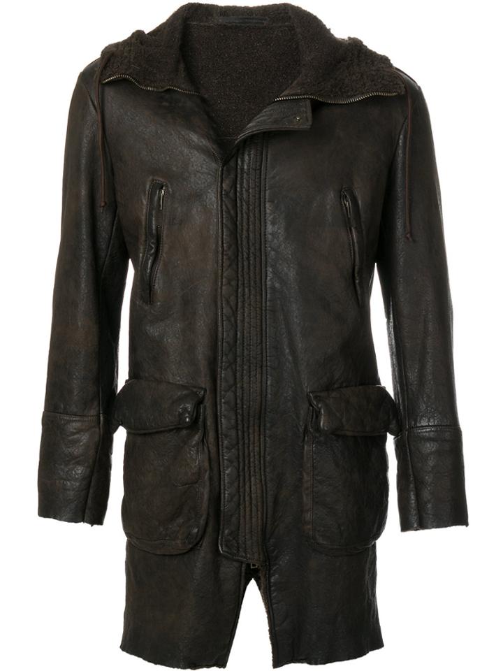 Salvatore Santoro Zipped Coat - Brown