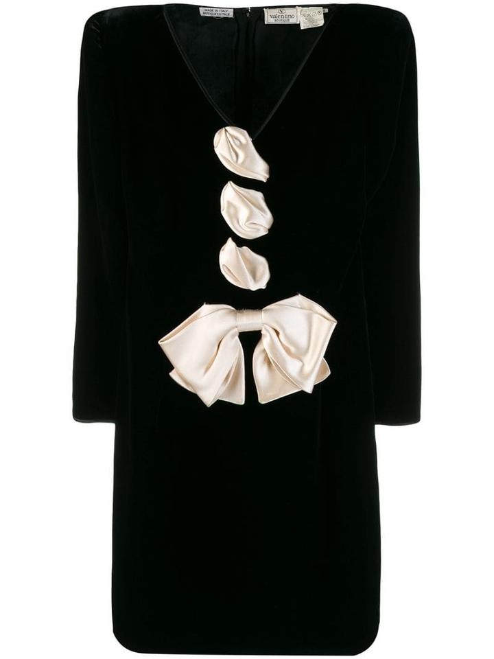 Valentino Pre-owned Structured Shoulders Mini Dress - Black