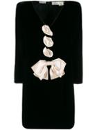 Valentino Pre-owned Structured Shoulders Mini Dress - Black