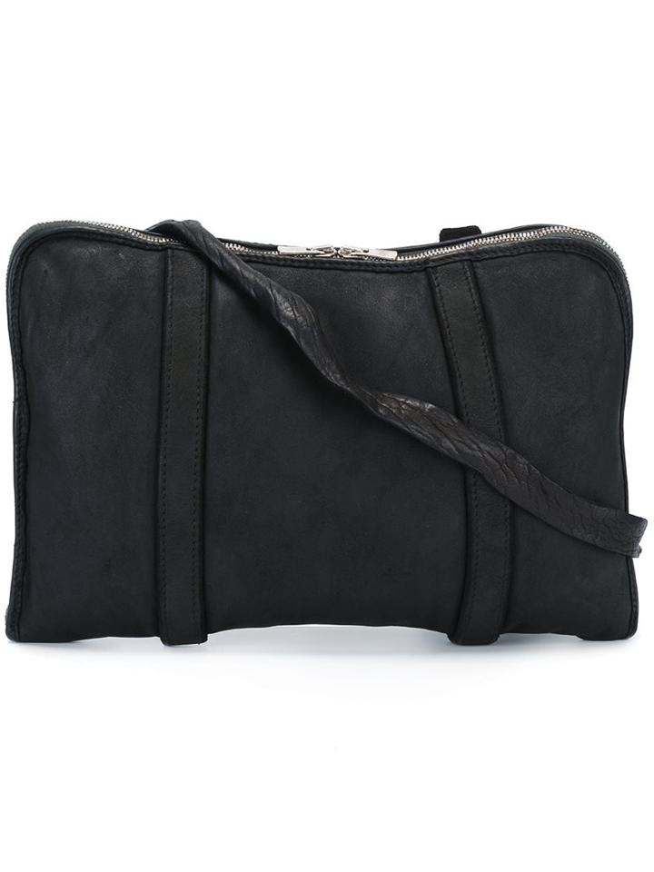 Guidi Full Zipped Crossbody Bag, Women's, Black